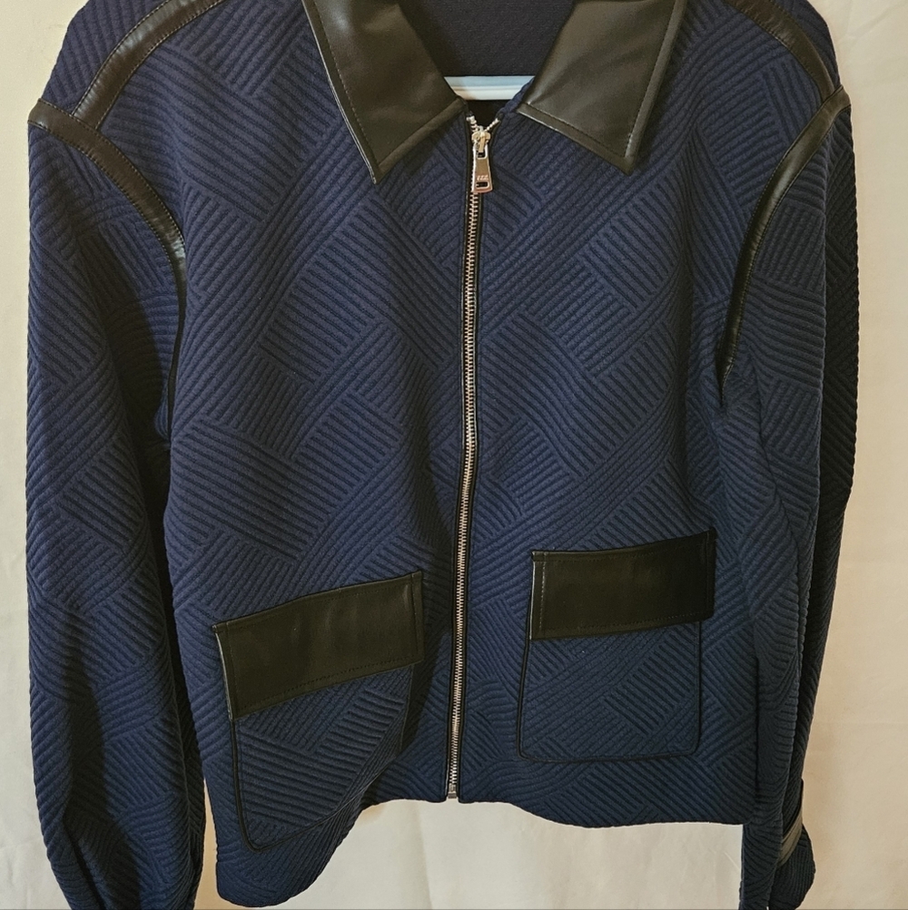 Kate & Mallory Navy and Black Textured Jacket